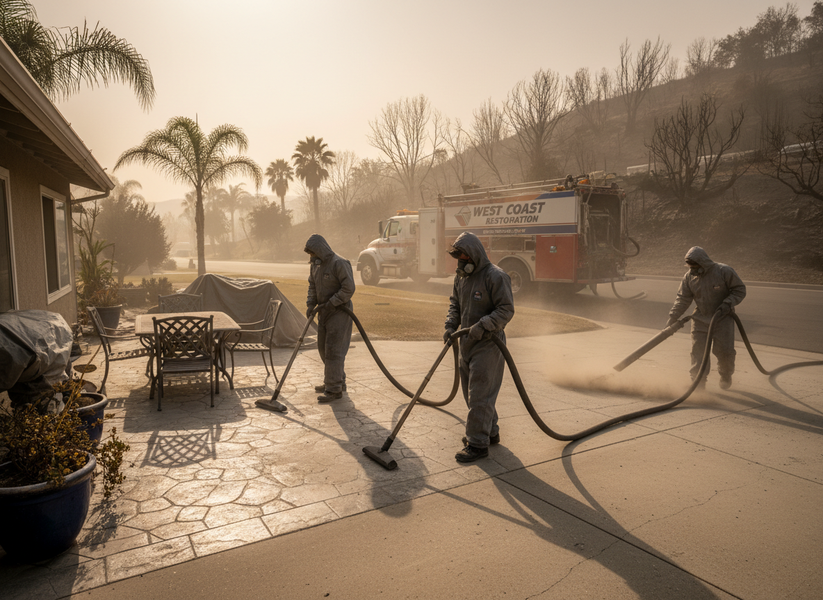 Handling Ash on Canoga Park Patios and Driveways