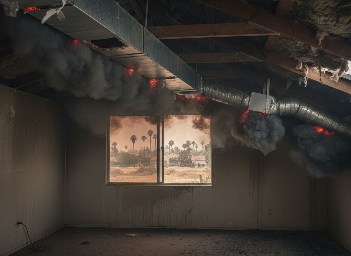 How Smoke Travels Through Canoga Park Ductwork After Nearby Fires