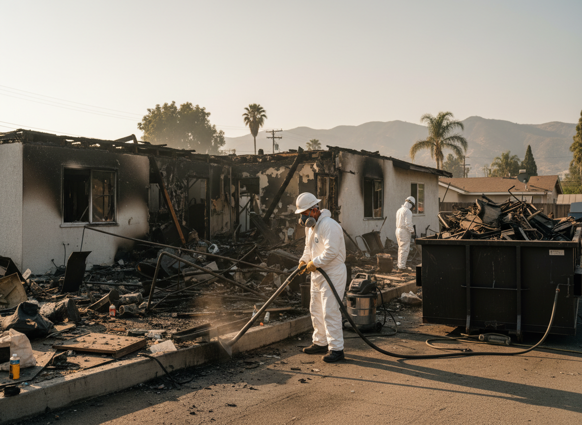 Fire damage clean up in Canoga Park