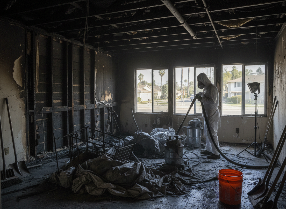 tenant fire damage cleanup in Canoga Park